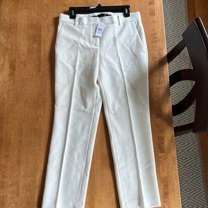 NWT Ann Taylor “The Ankle” Elegant White/Cream Women's Pants